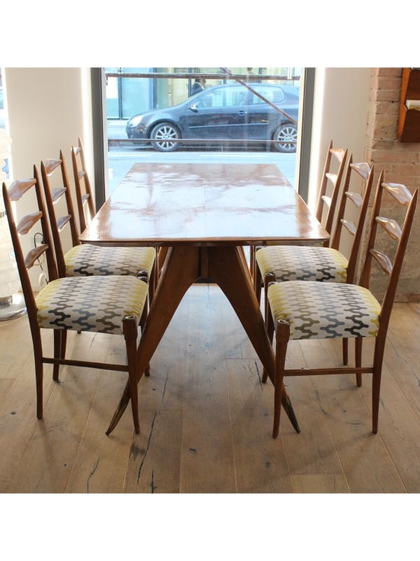 Tavolo con 6 sedie del 1960-69, Italia